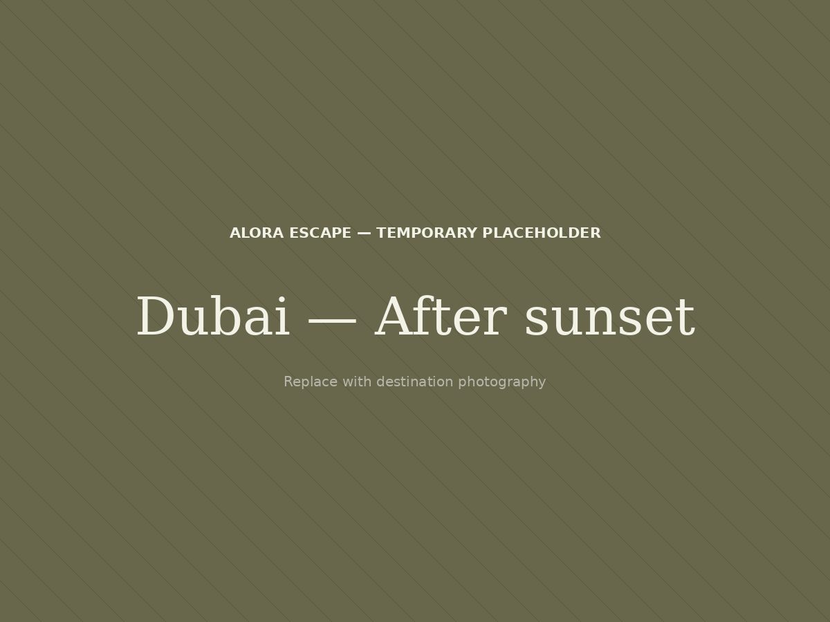 Place name, Dubai, UAE